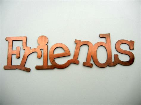 Items similar to Friends, Metal Word Art on Etsy