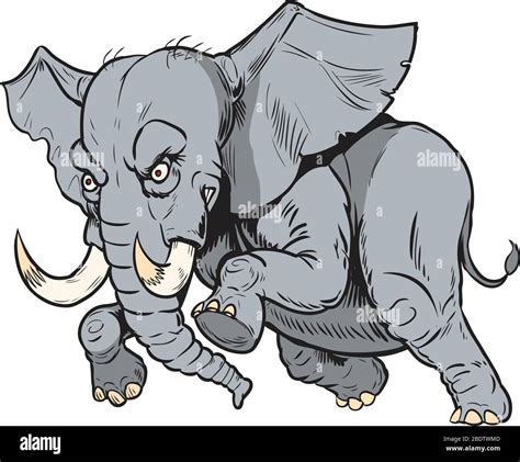 Top 120+ Angry elephant cartoon images - Tariquerahman.net