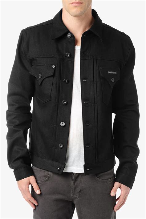 Lyst - Hudson Jeans Jean Jacket in Black for Men