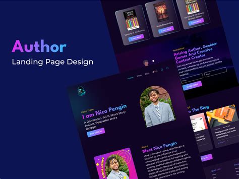 Author Landing Page Design by Arnab Maiti on Dribbble