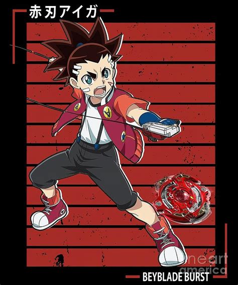 Aiger Akabane Beyblade Anime Burst Painting by Jeremy Price | Pixels