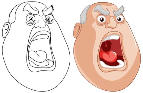 Premium Vector | Angry Man Cartoon Expression