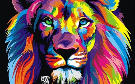 Lion, Colorful, Abstract / and Mobile Background, Colorful Abstract Art HD wallpaper | Pxfuel