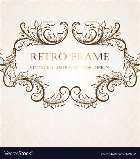 Rustic vintage frame Royalty Free Vector Image