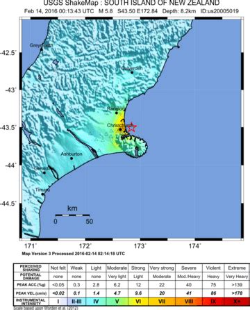 2016 Christchurch earthquake Facts for Kids