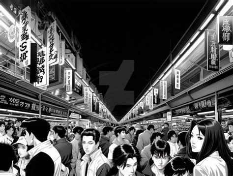 Vibrant night market in Japan by WillowTreeCat on DeviantArt