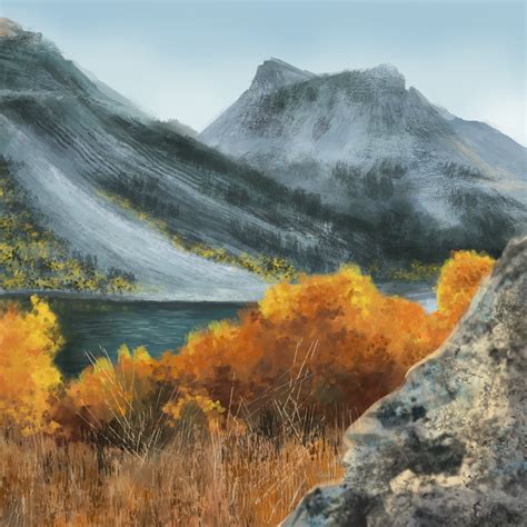 My latest attempt at digital landscape painting : r/DigitalPainting