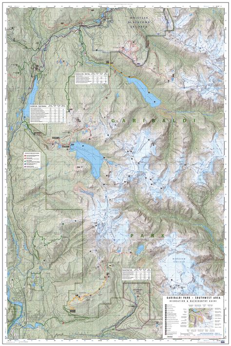 Garibaldi Provincial Park, BC, Canada - Map 102 – CGC Maps