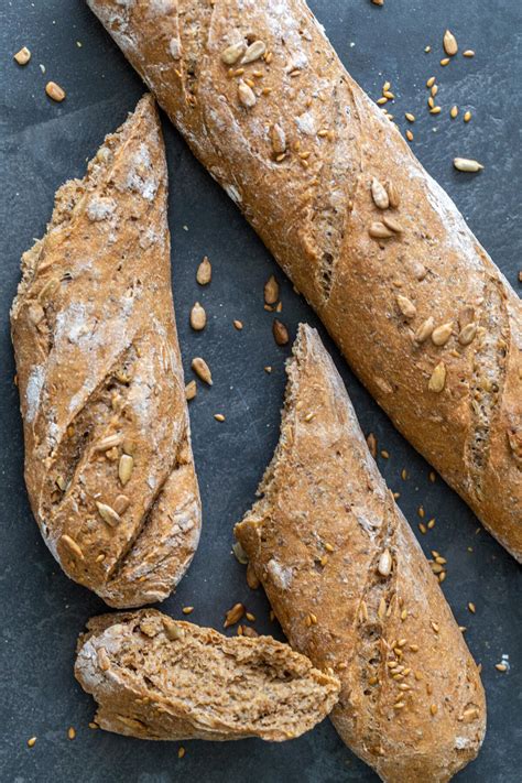 Easy Whole Wheat Baguette - Momsdish