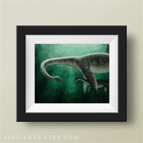 Loch Ness Monster Art Print Watercolor Wall Decor Cryptid - Etsy