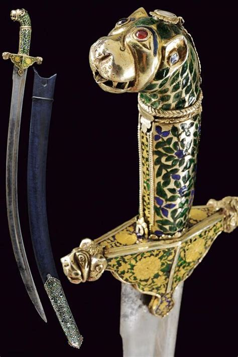 Shamshir with enameled silver hilt and mounts, India, 1800's, from Czerny’s International ...