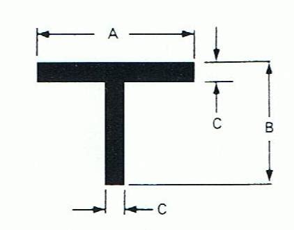 Buy Mild Steel T Section | T Bar Sizes 25 x 25 x 3mm | 50 x 50 x 6mm