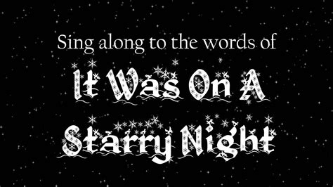 It was on a starry night lyrics - Christmas carol | Sing Along Song - YouTube