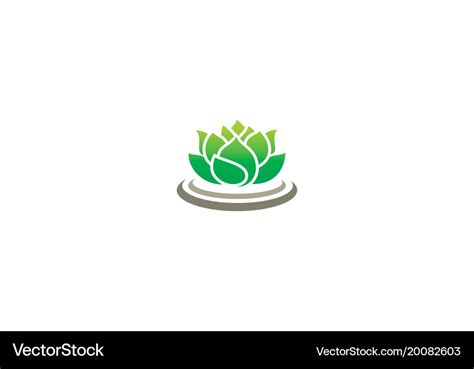 Lotus flower spa logo Royalty Free Vector Image