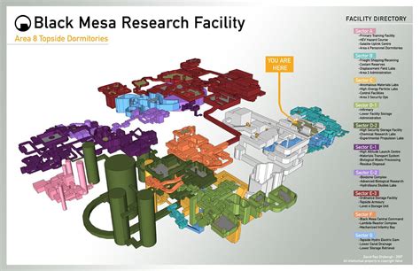 Black Mesa Research Facility 3D model map by David Razi Dryburgh | Jobs in art, Half life, Research