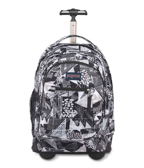 JanSport Driver 8 Rolling Backpack - Wheeled Travel Bag with 15-Inch Laptop Sleeve (Black Street ...