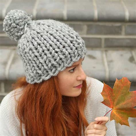 Flat Knit Chunky Hat