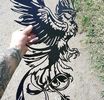 Phoenix bird free dxf silhouette cut – DXF DOWNLOADS – Files for Laser Cutting and CNC Router ...