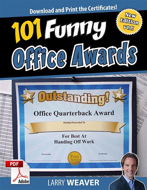 Funny Employee Awards™ - 101 Funny Awards for Employees, Work, Staff | Funny awards certificates ...