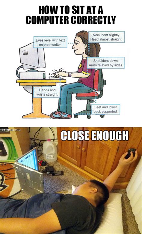 How to sit at a computer… | Funny Pictures, Quotes, Pics, Photos, Images. Videos of Really Very ...