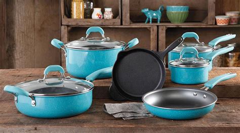 Pioneer Woman Cookware Set Review : Porcelain Enamel 10-Piece Set