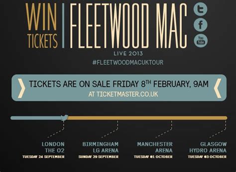 Fleetwood Mac News: WIN Fleetwood Mac UK Tour Tickets #FLEETWOODMACUKTOUR