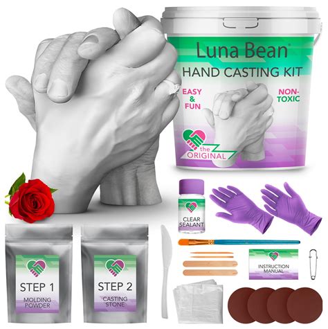 Buy Casting Keepsakes Plastic Luna Bean Keepsake Hands Plaster Statue Molding & Casting Kit ...