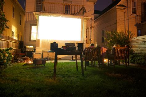 Backyard Movie Theatre | i set up a makeshift movie theatre … | Flickr