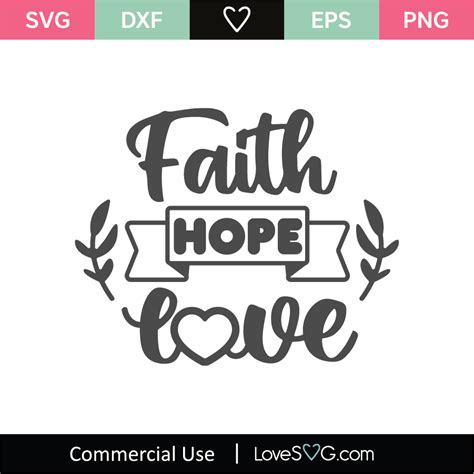 Faith Hope Love SVG Cut File - Lovesvg.com