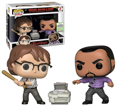 Funko POP! Office Space Michael Bolton & Samir 2 Pack 2019 Comic Con ...