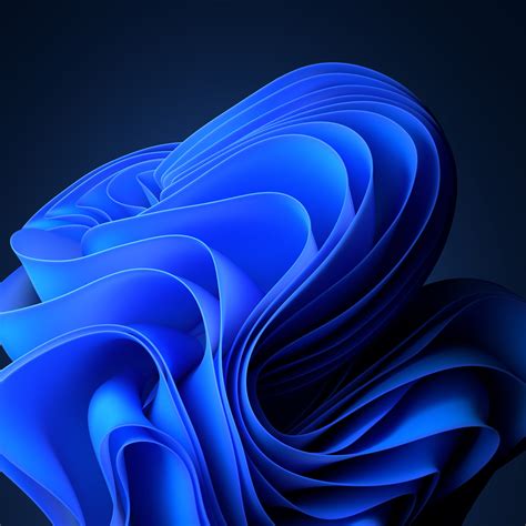 Windows 11 Wallpaper 4K, Dark Mode, Blue, Stock, Official, Abstract, #5630