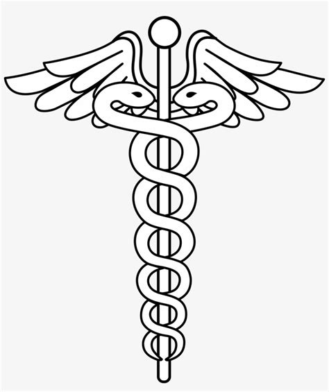 Clipart Free Download Caduceus Medical Logo Lineart - Medical Logo ...