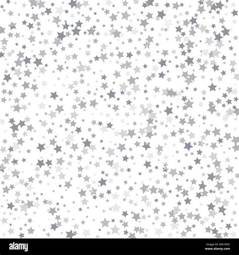 Silver stars on white background. Abstract Background. Glitter pattern for banner. Vector ...