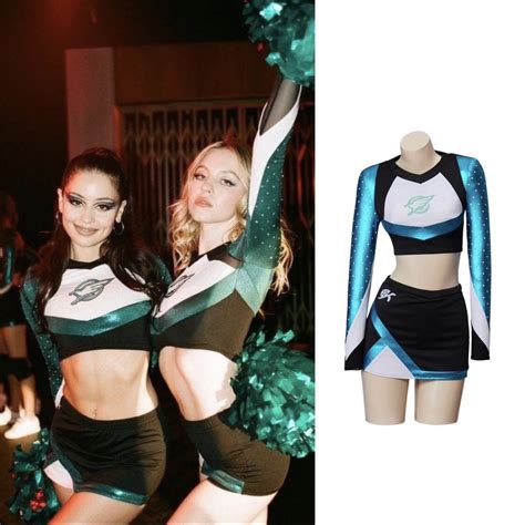 Euphoria Cheerleader Uniform Maddy Perez Cheerleader Costume Clothes Outfit High School Long ...