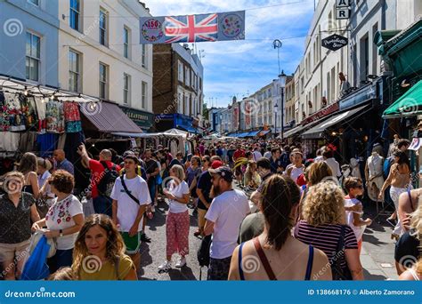 Portobello Market in Notting Hill, London, England, UK Editorial Photo - Image of street, travel ...