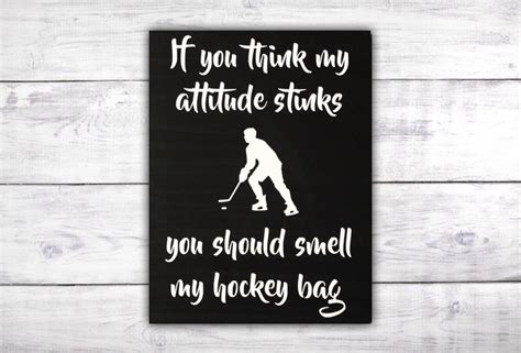 Funny Hockey Bag Sign Hockey Wall Art Funny Wood Signs - Etsy