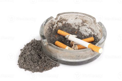 glass ashtray cigarette ash cigarette isolated on white background 26296133 Stock Photo at Vecteezy