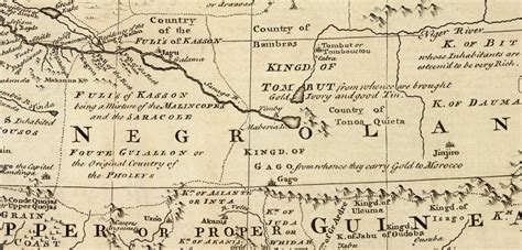 Old Map of Negroland, 1747 by Bowen - Pre-Colonial West Africa - Slave – The Unique Maps Co.