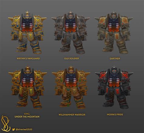 Dark Iron Dwarf and Zandalari Troll Heritage Armor Color Variations ...