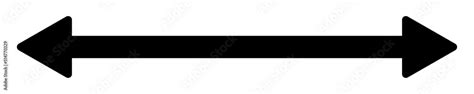 Long arrow vector icon. Black horizontal double arrow. Vector 10 Eps. Stock-Vektorgrafik | Adobe ...