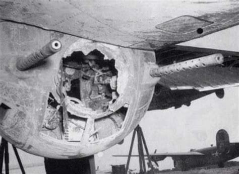 Fatal Flak hit on the ball turret on the B-17 " Litte Miss Mischief " "The Death of the Ball ...