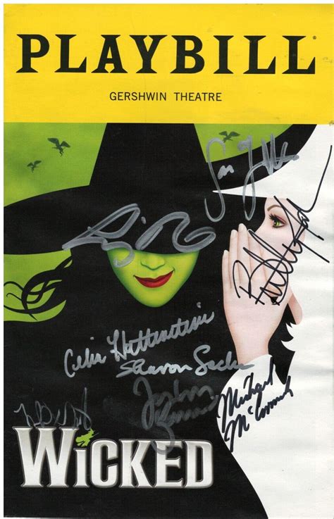 WICKED-SIGNED-PLAYBILL Values - MAVIN