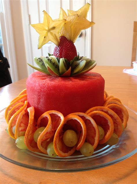 Pin by Tara Sutton on Fruit | Watermelon cake, Fruit birthday cake ...