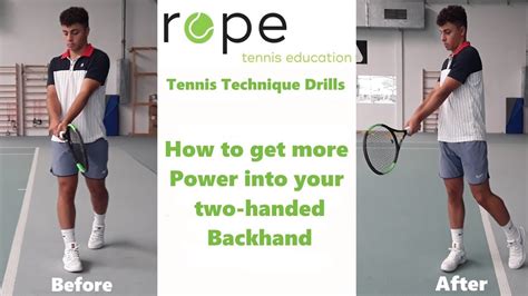 Tennis Technique Drills - How to get more power in your Two Handed Backhand - YouTube