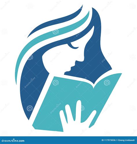 Women Read Book Abstract Design Stock Illustration - Illustration of education, logo: 117973036