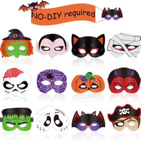 Halloween Mask Craft Kit for Kids 12-piece Set, Party Favors, Costumes, Dress-up Supplies - Etsy