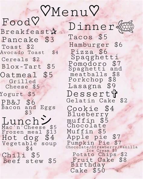 Level Bloxburg Menu Codes Bloxburg Cafe Menu Decal Codes Images And 23517 | Hot Sex Picture