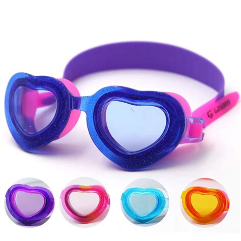 Anti Fog Goggles Swimming Glasses Professional Children Waterproof Kids Colorful Love Frame ...