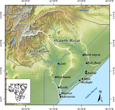 Juba–Shabelle river basin. | Download Scientific Diagram