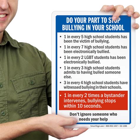 Do Your Part To Stop Bullying in Your School Sign, SKU: S2-1286